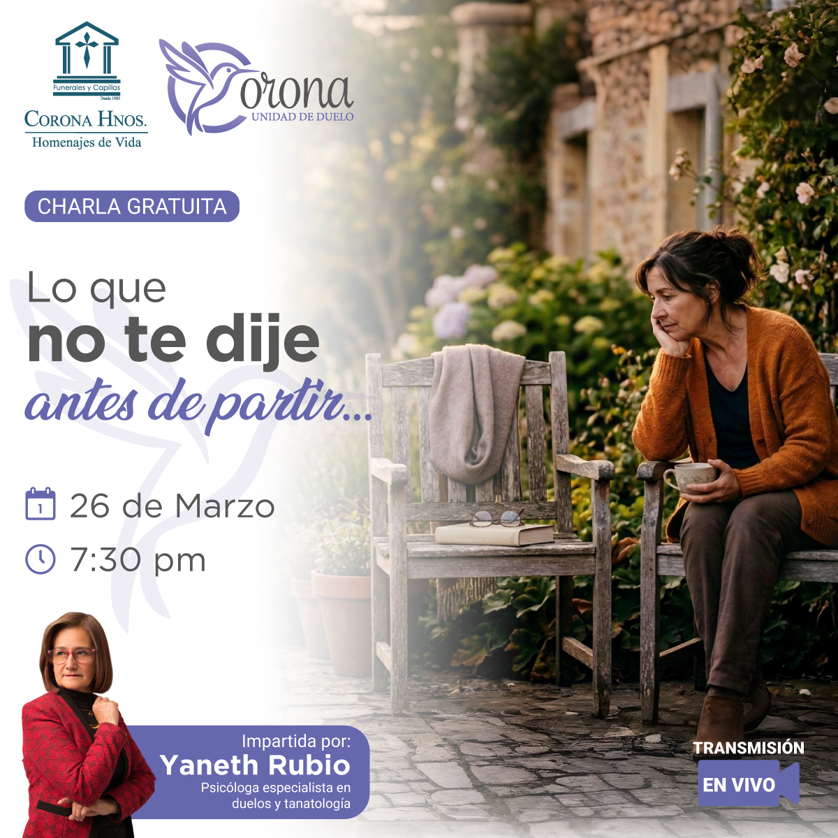 Charla Gratuita: Lo que no te dije antes de partir